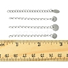 12Pcs 4 Styles 304 Stainless Steel Chain Extender FIND-FS0002-96B-5