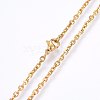 304 Stainless Steel Cable Chain Necklaces NJEW-P226-01G-01-2