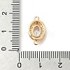 Brass Pave Clear Cubic Zirconia Connector Charms KK-G503-31G-3