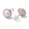 Natural Pearl Ear Studs EJEW-P286-01P-2