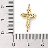 Brass Pave Clear Cubic Zirconia Connctor Charms KK-M101-02D-G02-3