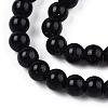 Opaque Solid Color Glass Beads Strands GLAA-T032-P8mm-01-2