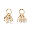 Flower Rack Plating Brass Filigree Bead Cap Bails X-KK-L102-27G-01-1