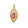 304 Stainless Steel Pave Cubic Zirconia Pendants CU-OY001-37G-5