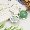 Fashion Natural Green Aventurine Earrings EJEW-E003-6-2