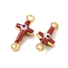 Brass Enamel Connector Charms KK-J302-08G-02-3