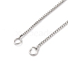 0.9MM Brass Box Chain Necklace Making NJEW-D302-77P-2