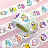 Round Paper Cat in Cup Cartoon Sticker Rolls PW-WG36611-01-5