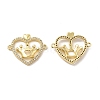 Brass Micro Pave Clear Cubic Zirconia Connector Charms KK-E068-VB045-1