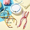 10Pcs 10 Colors Nylon Braided Adjustable Link Bracelet Makings AJEW-CJ00001-6