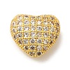 Brass Micro Pave Cubic Zirconia Beads KK-C072-30G-1