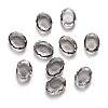 Oval Transparent Glass Cabochons MRMJ-T009-128B-1