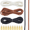 15M 3 Colors Braided Round Soft PU Imitation Leather Cords OCOR-CL0001-11A-7
