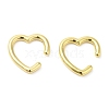 Rack Plating Brass Heart Cuff Earrings for Women EJEW-D059-16G-1