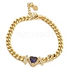 Brass Micro Pave Cubic Zirconia Bracelets BJEW-K261-03G-2