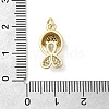 Brass Micro Pave Cubic Zirconia Pendants KK-C137-08G-01-3