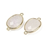 Natural Quartz Crystal Faceted Connector Charms G-K347-11G-19-2