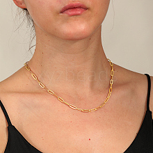 Stainless Steel Paperclip Chain Necklaces for Women KC1989