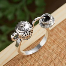 Teapot & Teacup Alloy Finger Rings for Unisex FS-WG8E880-01