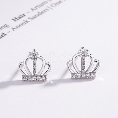 Brass Stud Earrings EJEW-BB61232-A-1