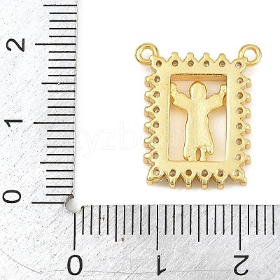 Brass Micro Pave Clear Cubic Zirconia Pendants KK-CBA6A75-48B-G-1