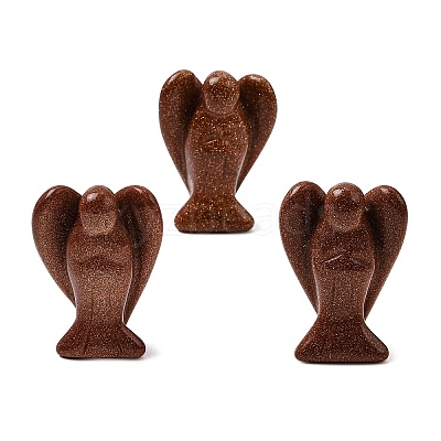 Synthetic Goldstone Angel Figurine DJEW-N006-01A-29-1
