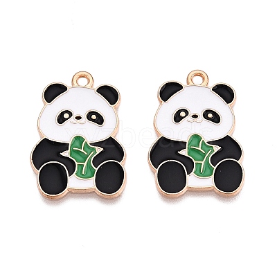 Panda Theme Alloy Enamel Pendants ENAM-T020-34E-1