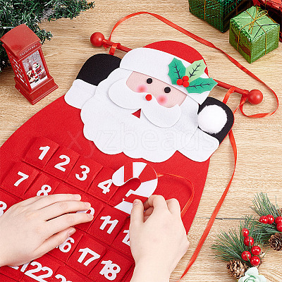 Christmas Non-woven Fabric Gnome Calendar Pendant Decorations DIY-WH0430-851-1