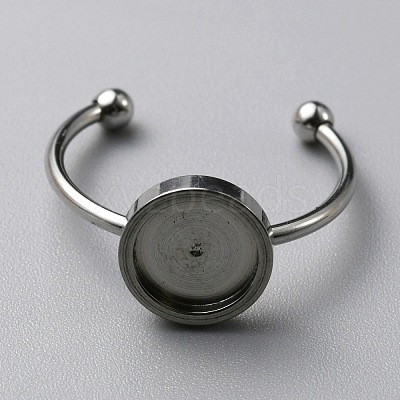 304 Stainless Steel Cuff Ring Components FIND-WH0129-74C-P-1