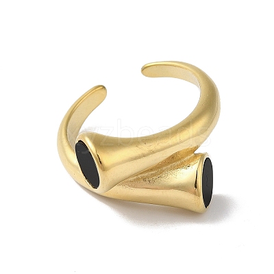 Shell Open Cuff Ring for Women RJEW-C091-03G-02-1