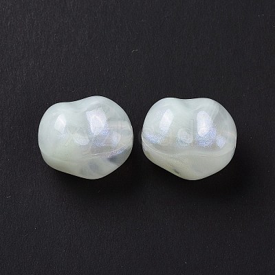 Opaque Acrylic Beads OACR-E015-08G-1