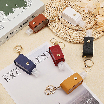 6Pcs 6 Colors Plastic Hand Sanitizer Bottle AJEW-CA0004-05-1