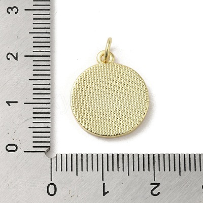Brass Pave Shell Pendants KK-I708-14G-G-1