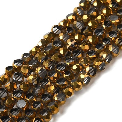 Electroplate Glass Beads Strands EGLA-P061-01B-02-1