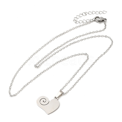 Non-Tarnish 306 Stainless Steel Pendant Necklace for Women NJEW-Q772-01P-08-1