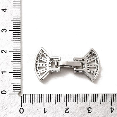 Brass Micro Pave Clear Cubic Zirconia Watch Band Clasps KK-A266-22P-1