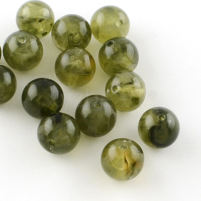 Round Imitation Gemstone Acrylic Beads X-OACR-R029-12mm-02-1