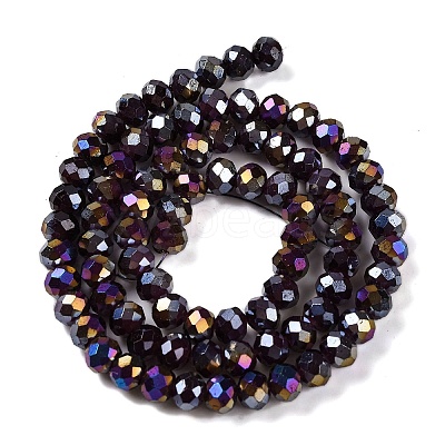Baking Electroplate Glass Beads Strands DGLA-A039-J10mm-B22-1