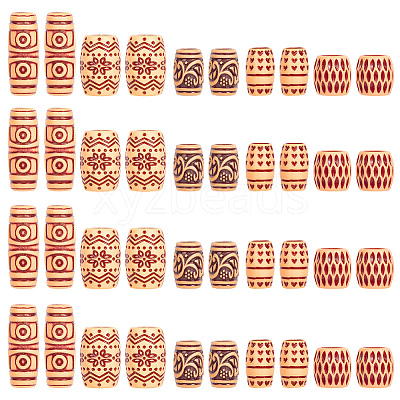 100Pcs 5 Styles Plastic Hair Coil Cuffs FIND-SC0014-92-1