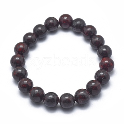 Natural Brecciated Jasper Bead Stretch Bracelets BJEW-K212-B-040-1