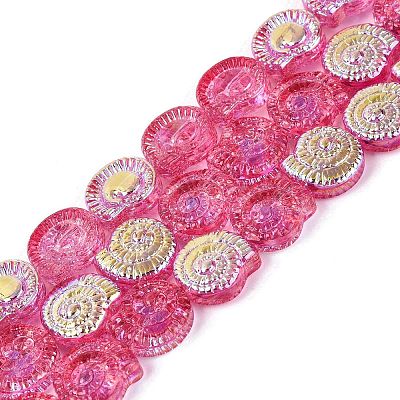 Electroplate Transparent Glass Beads Strands EGLA-Q136-02A-04-1