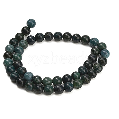 Natural Moss Agate Beads Strands GG-CBA7BB7-A02-8mm-1