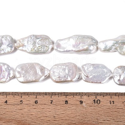Natural Baroque Keshi Pearl Beads Strands PEAR-S020-D12-1