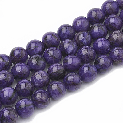 Natural Chalcedony Beads Strands G-S333-8mm-011-1