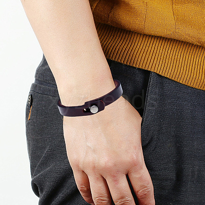 1Pc Punk Retro Ethnic Style Handmade Leather Bracelet Couple Literary Hand Strap Men BJEW-CL0001-02A-1