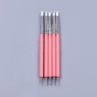 Silicone Double Head Nail Art Dotting Tools AJEW-L072-54B-1