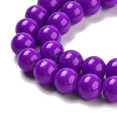Painted Glass Bead Strands DGLA-S071-10mm-52-1