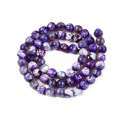 Natural Crackle Agate Beads Strands G-T119-01A-05-1