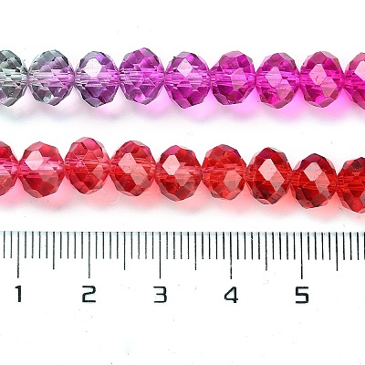 Transparent Painted Glass Beads Strands DGLA-A034-T6mm-A24-1