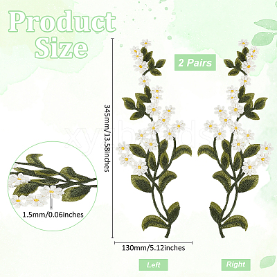 Flower Polyester Sew on Appliques DIY-WH0308-606-1